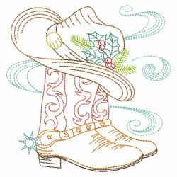 Vintage Cowboy Christmas 03(Sm) machine embroidery designs