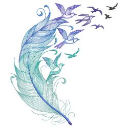 Variegated Feathers(Lg) machine embroidery designs