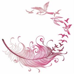 Variegated Feathers 02(Md) machine embroidery designs