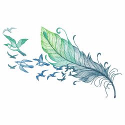 Variegated Feathers 04(Md) machine embroidery designs