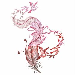 Variegated Feathers 09(Lg) machine embroidery designs