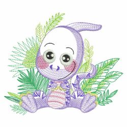 Rippled Baby Dinosaurs 2 06(Lg) machine embroidery designs