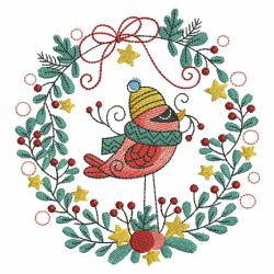 Folk Art Christmas Birds 01(Lg) machine embroidery designs
