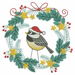 Folk Art Christmas Birds 06(Sm) machine embroidery designs