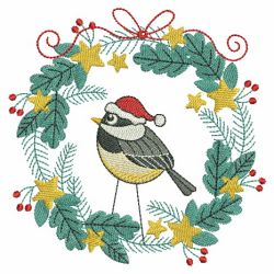 Folk Art Christmas Birds 06(Md) machine embroidery designs
