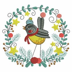 Folk Art Christmas Birds 09(Md) machine embroidery designs