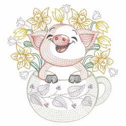 Teacup Animals 03(Md) machine embroidery designs