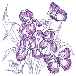Sketched Flowers 2 02(Md) machine embroidery designs