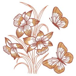 Sketched Flowers 2 04(Md) machine embroidery designs