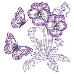 Sketched Flowers 2 06(Sm) machine embroidery designs
