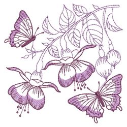 Sketched Flowers 2 08(Sm) machine embroidery designs