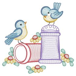 Rippled Kitchen Bluebirds 04(Sm) machine embroidery designs