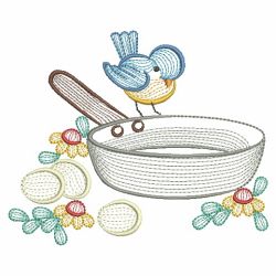 Rippled Kitchen Bluebirds 05(Sm) machine embroidery designs