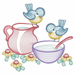 Rippled Kitchen Bluebirds 10(Sm) machine embroidery designs