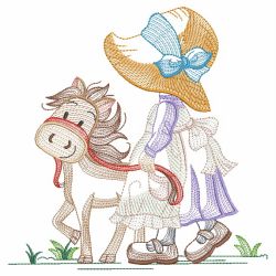 Sunbonnet Sue On The Farm 01(Md) machine embroidery designs