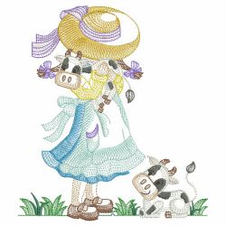 Sunbonnet Sue On The Farm 06(Lg) machine embroidery designs