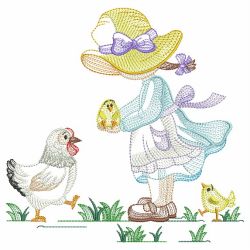 Sunbonnet Sue On The Farm 07(Sm) machine embroidery designs