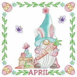 Months Of The Year Gnome 04(Lg) machine embroidery designs