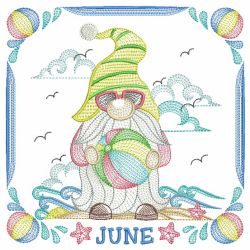 Months Of The Year Gnome 06(Md) machine embroidery designs