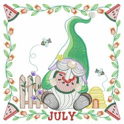 Months Of The Year Gnome 07(Sm) machine embroidery designs