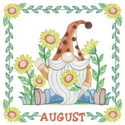 Months Of The Year Gnome 08(Lg) machine embroidery designs