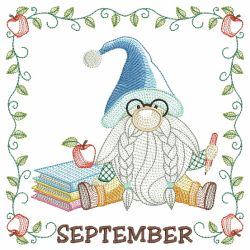 Months Of The Year Gnome 09(Md) machine embroidery designs