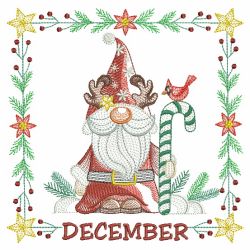 Months Of The Year Gnome 12(Md) machine embroidery designs