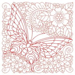 Redwork Butterfly Quilt(Lg) machine embroidery designs