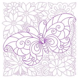 Redwork Butterfly Quilt 04(Lg)