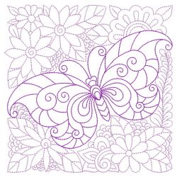 Redwork Butterfly Quilt 04(Lg)