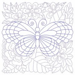 Redwork Butterfly Quilt 07(Lg)