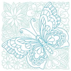 Redwork Butterfly Quilt 10(Lg)