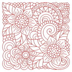 Redwork Flower Blocks 2(Md) machine embroidery designs