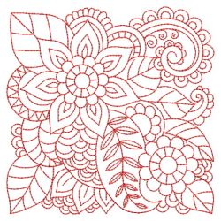 Redwork Flower Blocks 2 02(Sm)