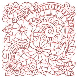 Redwork Flower Blocks 2 04(Sm)
