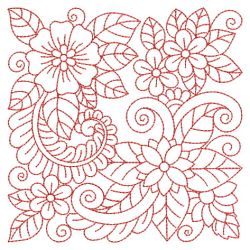 Redwork Flower Blocks 2 05(Sm)