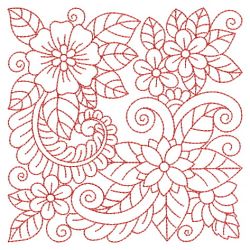 Redwork Flower Blocks 2 05(Md)