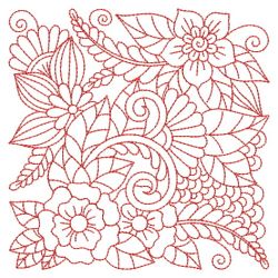 Redwork Flower Blocks 2 06(Md) machine embroidery designs