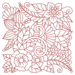 Redwork Flower Blocks 2 06(Sm)