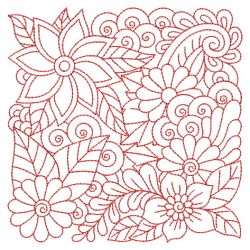Redwork Flower Blocks 2 08(Sm)