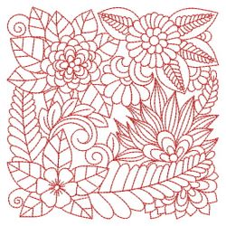 Redwork Flower Blocks 2 09(Md)