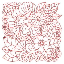 Redwork Flower Blocks 2 10(Sm)