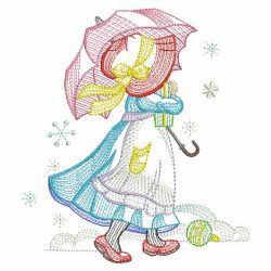 Christmas Sunbonnets 5 08(Md) machine embroidery designs