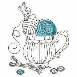 Blackwork Crafty Teacup 01(Lg) machine embroidery designs