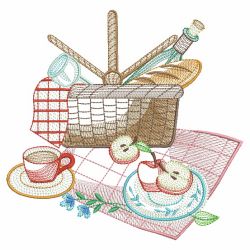 Picnic Basket 02(Lg) machine embroidery designs