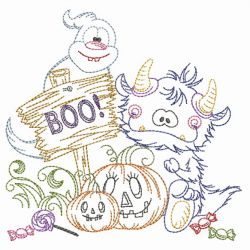 Vintage Halloween Monsters 02(Lg) machine embroidery designs