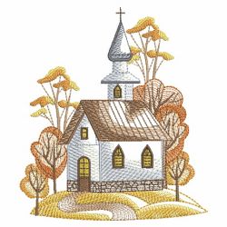 Fall Cabin Scene(Lg) machine embroidery designs