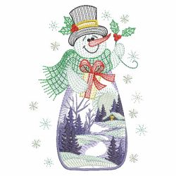 Snowman Scene 02(Lg) machine embroidery designs