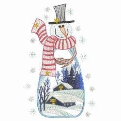Snowman Scene 05(Md) machine embroidery designs