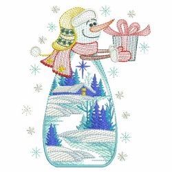 Snowman Scene 07(Md) machine embroidery designs